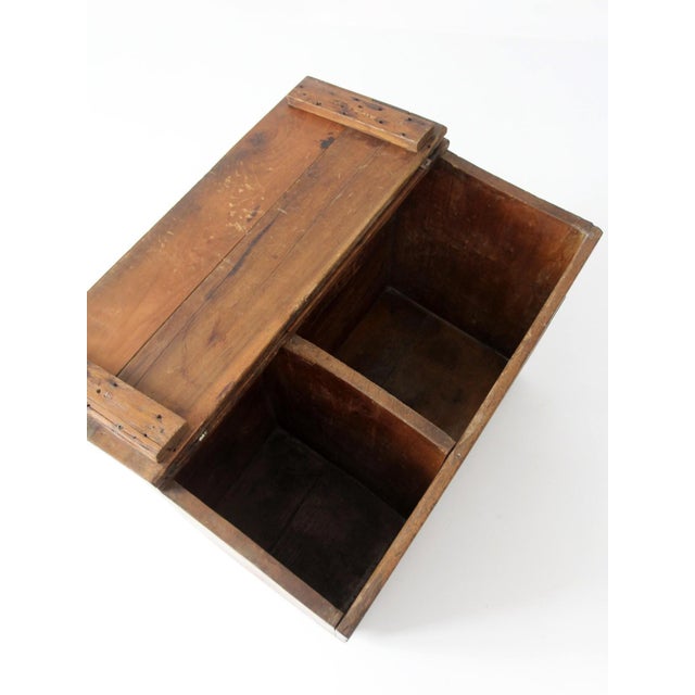 Antique Primitive Wood Storage Chest For Sale - Image 14 of 18