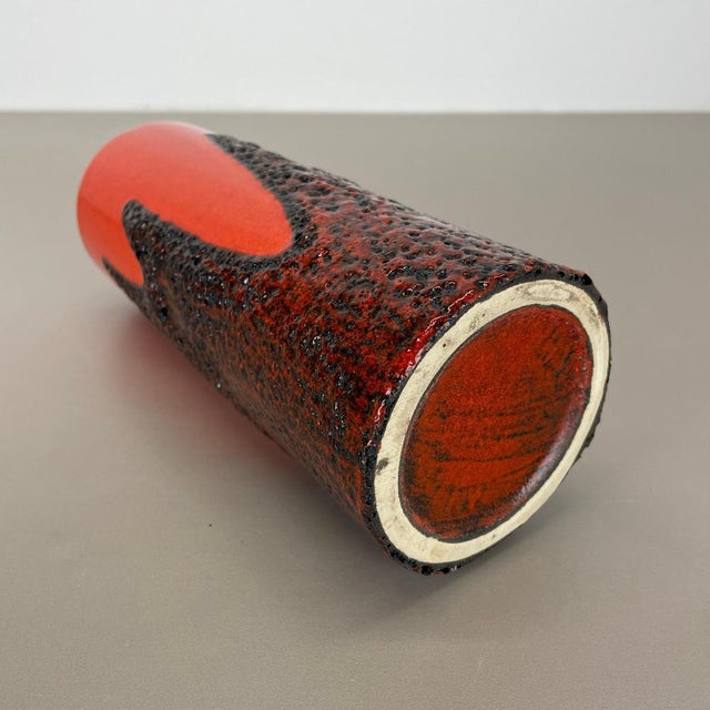 Super Color Crusty Fat Lava Multi-Color Vase from Scheurich, Germany, 1970s For Sale - Image 16 of 18