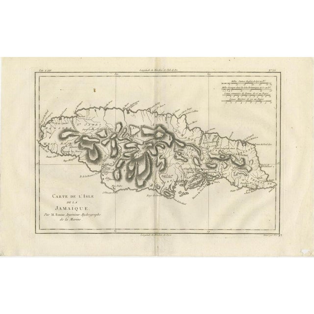 Antique Jamaica Island Map by Rigobert Bonne, 1780s For Sale - Image 12 of 12