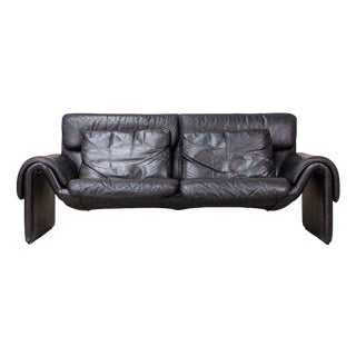 Vintage 2011 Sofa Two-Seater Couch in Leather from, de Sede, 1983 For Sale