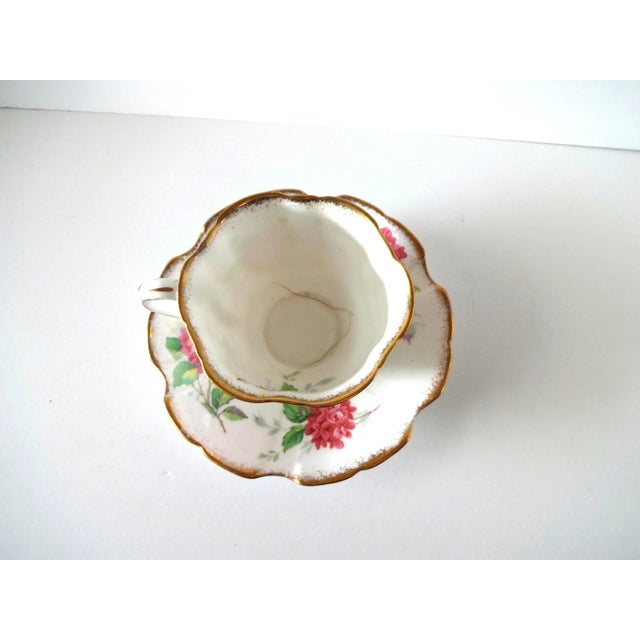 Mid 20th Century Vintage Royal Stafford "Carousel" Bone China Lilacs Tea Cup and Saucer For Sale In San Francisco - Image 6 of 11