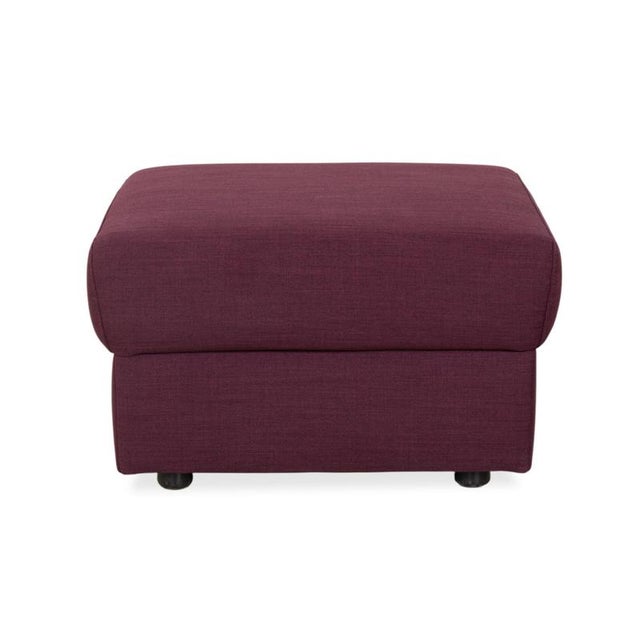 Flex Plus 3-Seater and Ottoman in Purple Fabric from Ewald Schillig, Set of 2 For Sale - Image 16 of 18
