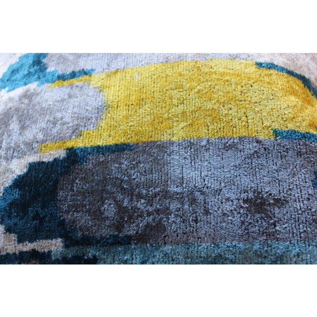 2020s Contemporary Velvet Ikat Bohemian Throw Pillow For Sale - Image 5 of 10