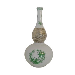 Chinese Bouquet Herend Vase, Hungary For Sale
