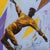 A New Rhythm 3 by Stefan Smit | Oil Painting of a figure dancing on a colorful background For Sale - Image 4 of 5