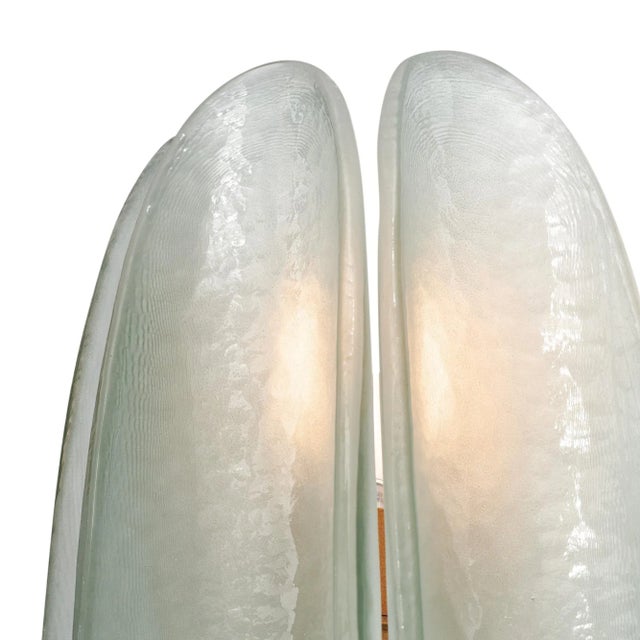 Paneled Aqua Murano Glass Sconces For Sale - Image 9 of 9