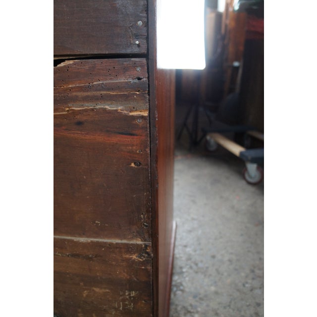 Antique Georgian Flame Mahogany Slant Front Secretary Writing Desk Bureau For Sale - Image 13 of 16