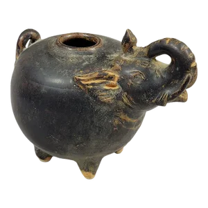 Southeast Asian Clay Elephant Lime Pot