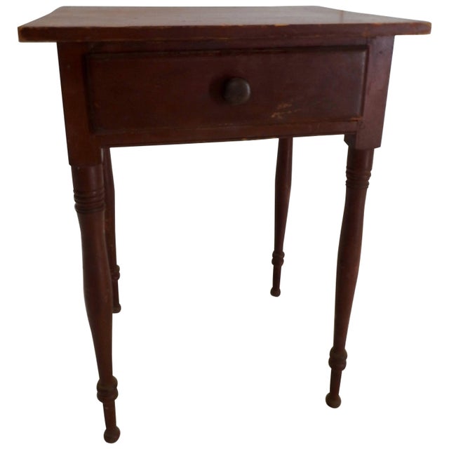 19th Century Primitive Red Working Table For Sale - Image 9 of 9