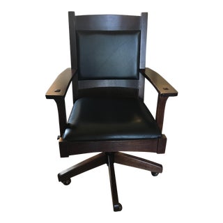 Stickley Leatherback Swivel Tilt Chair For Sale