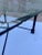 Dark Green 1980s Mid-Century Modern Square Wrought Iron Base Beveled Glass Top Coffee Table For Sale - Image 8 of 13
