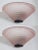 Vintage Italian wall lights with frosted pink Murano glasses mounted on metal frames / Made in Italy by Mazzega, circa...