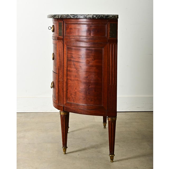 French 18th Century Louis XVI Demilune Commode by Schey For Sale - Image 12 of 12