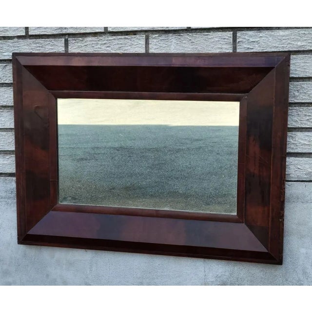 Brown American Empire Flame Mahogany Mirror For Sale - Image 8 of 17