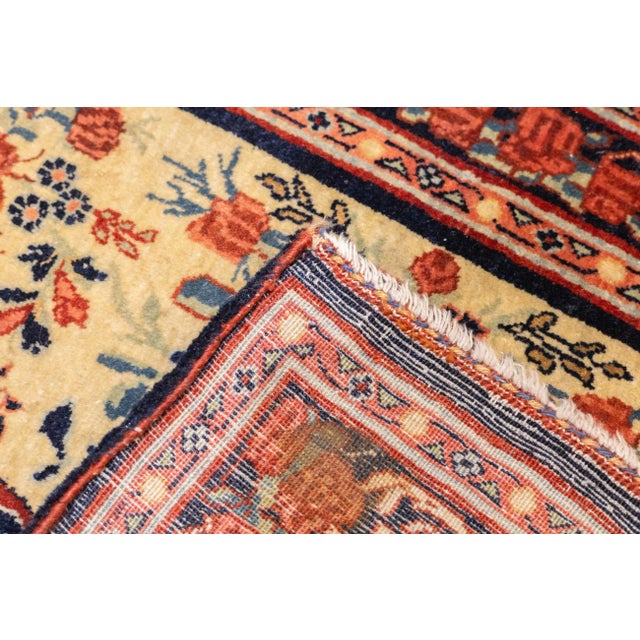 Ivory Early 20th Century Fine Antique Persian Bijar Rug 2'4'' X 2'9'' For Sale - Image 8 of 9