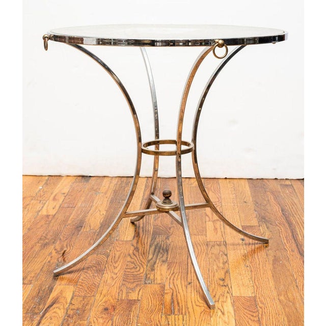 Late 20th Century Maison Jansen Style Chrome Gueridon For Sale - Image 5 of 6