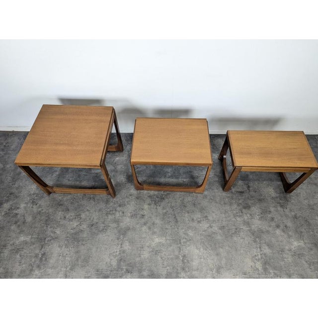 1960s Quadrille Nesting Tables in Teak from G-Plan, 1960s, Set of 3 For Sale - Image 5 of 12