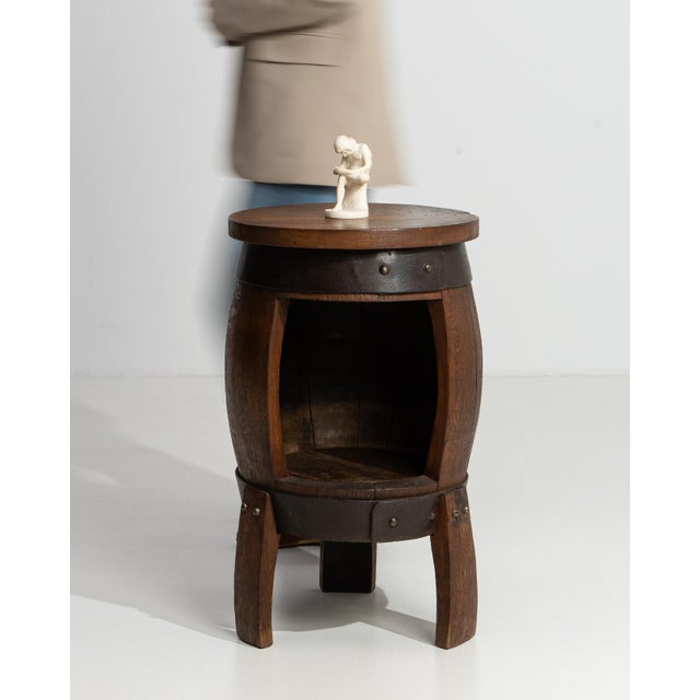 Early 20th Century Early 20th Century Oak Barrel Bar Table For Sale - Image 5 of 12