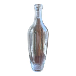 Mid 20th Century Mid-Century Modern Hand Blown Glass Decanter With Ground Stopper For Sale