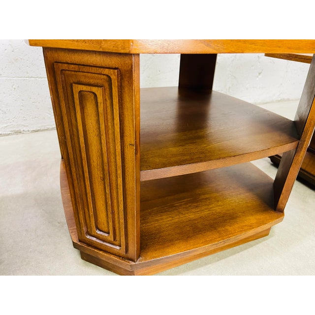 Coffee Vintage 1960s Walnut Wood Coffee Table and End Tables, 3 Pc Set For Sale - Image 8 of 13