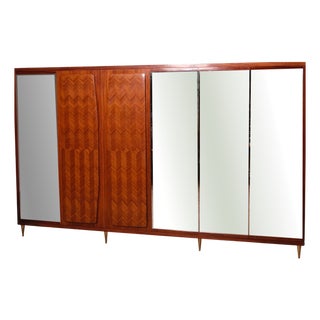 Vintage Italian Six-Door Wardrobe by Vittorio Dassi, 1950s For Sale