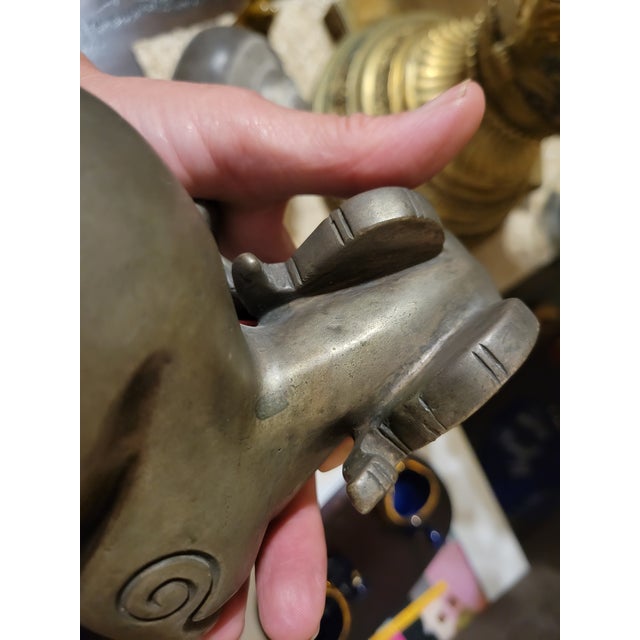 Metal Solid Cast‑metal Ram Sculpture For Sale - Image 7 of 12