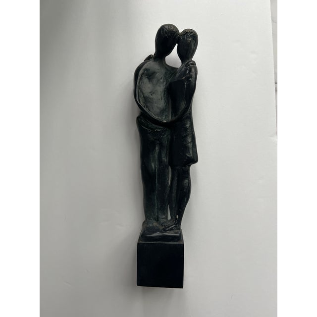 2000 - 2009 The Two of Us Verdigris Statue Signed For Sale - Image 5 of 11