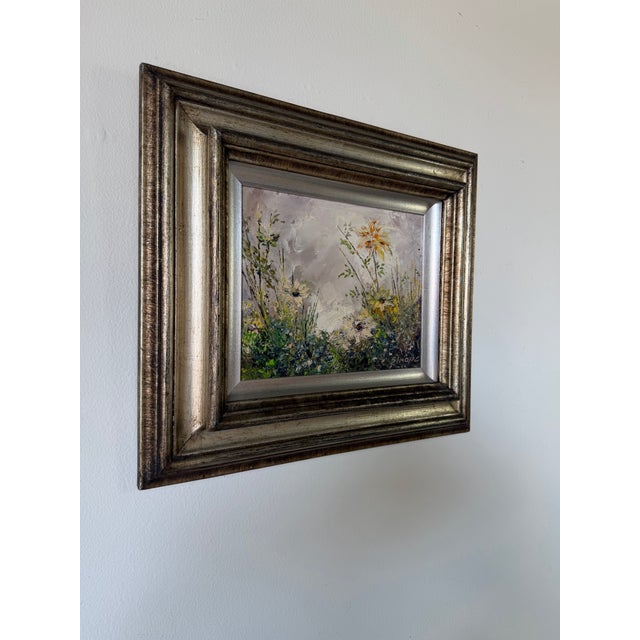 Impressionist 1980's Vintage Floral Still Life Oil Painting on Masonite Board - Framed For Sale - Image 3 of 11