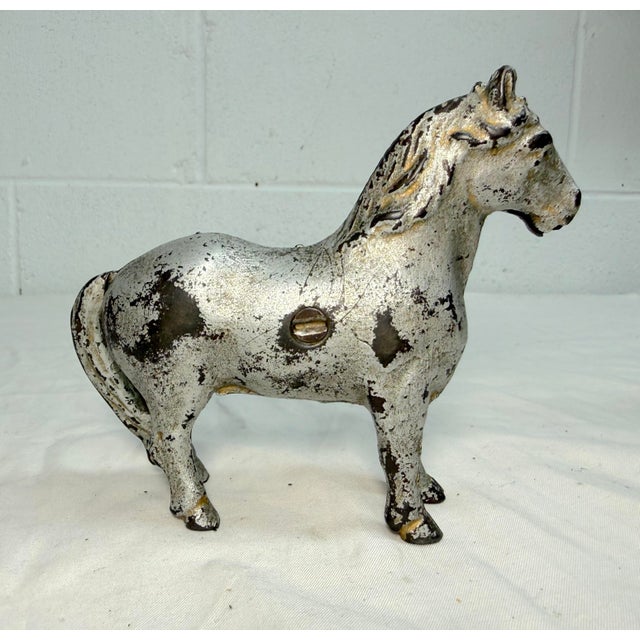 1910s Antique 1905 Cast Iron My Pet Horse Animal Still Coin Bank by Arcade Foundry For Sale - Image 5 of 8