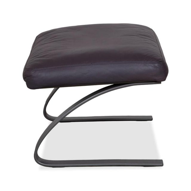 Swing Leather Stool Cantilever in Purple Aubergine from COR For Sale - Image 10 of 12