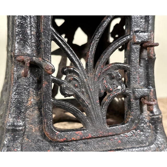 Mid 20th Century Vintage Japanese Cast Iron Pagoda Lantern Sculpture For Sale - Image 5 of 8