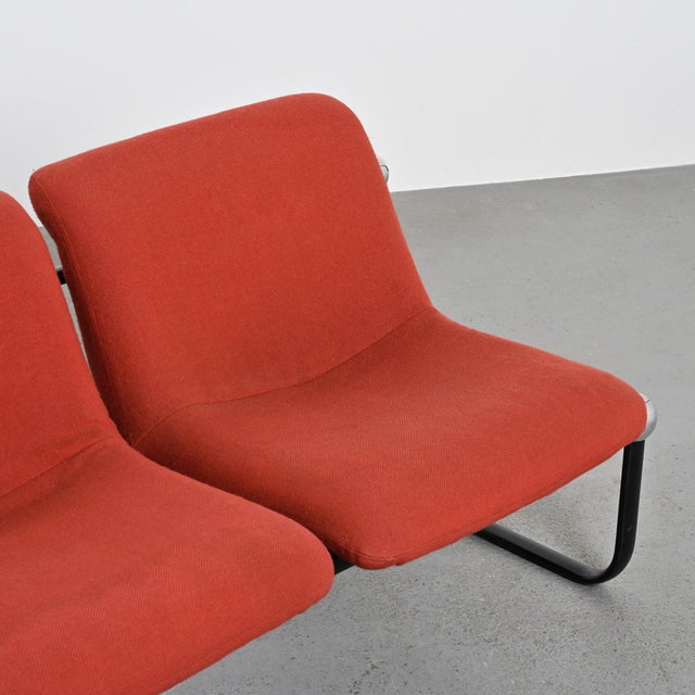 Red 2-Seater Bench by Marc Held for Airborne, France, 1970 For Sale - Image 8 of 10