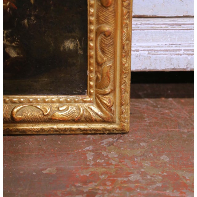 18th Century Flemish School Still Life Painting With Flowers and Parrot For Sale - Image 10 of 11