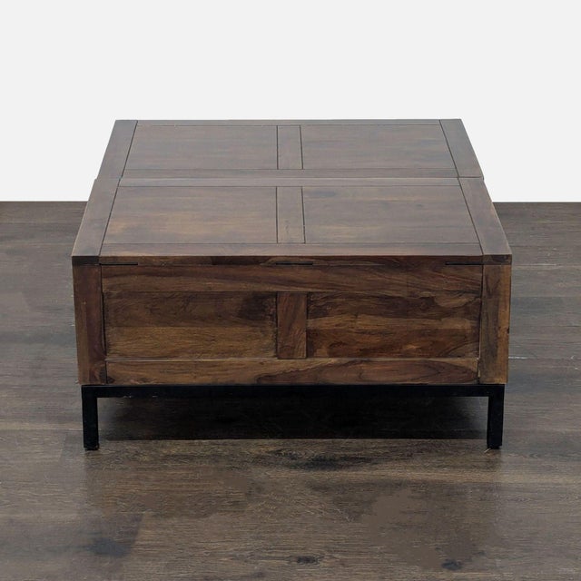 2010s Crate & Barrel Square Coffee Table For Sale - Image 5 of 9