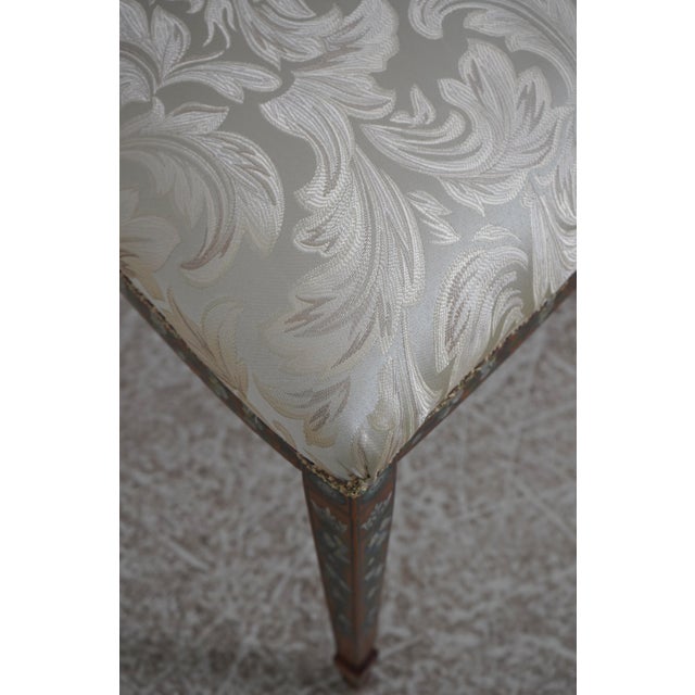 Brown Maitland Smith Adams Style Hand Painted Shield Back Chair For Sale - Image 8 of 18