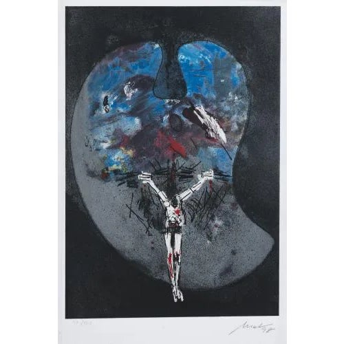 Artur Bual, Composition, Serigraph on Paper For Sale