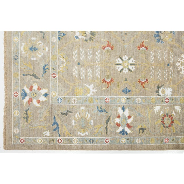 Cream Doris Leslie Blau Antique Sultanabad Allover Cream Beige Carpet - c. 1980 For Sale - Image 8 of 10