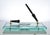 Vintage Glass Writing Desk Set, Italy, 1970s, Set of 3 For Sale - Image 4 of 6