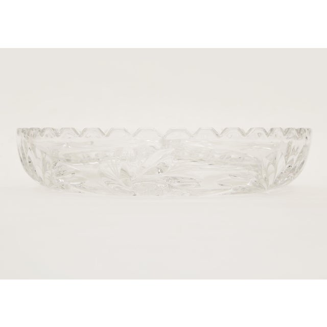 American Circa 1970s European Glass Divided Serving Bowl For Sale - Image 3 of 9