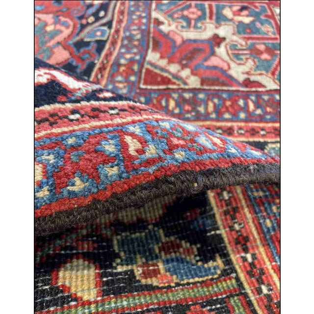 Name: Collector's Piece | SENSATIONAL Tribal Masterpiece | Antique Persian Serapi Heriz Dream Size: 9.6 x 12.7 Age:...