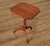 High Quality L. Hitchcock Rectangular Stenciled Maple Tea Table Or Candle Stand With Turned Pedestal Base Atop Tripod Legs.