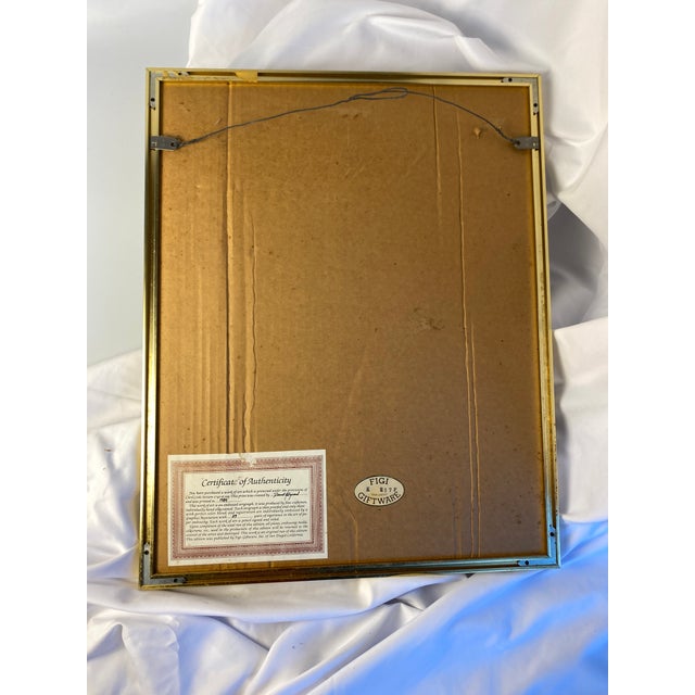 1980s Embossed Floral Serigraph "Carnations" by David Allgood For Sale - Image 10 of 10