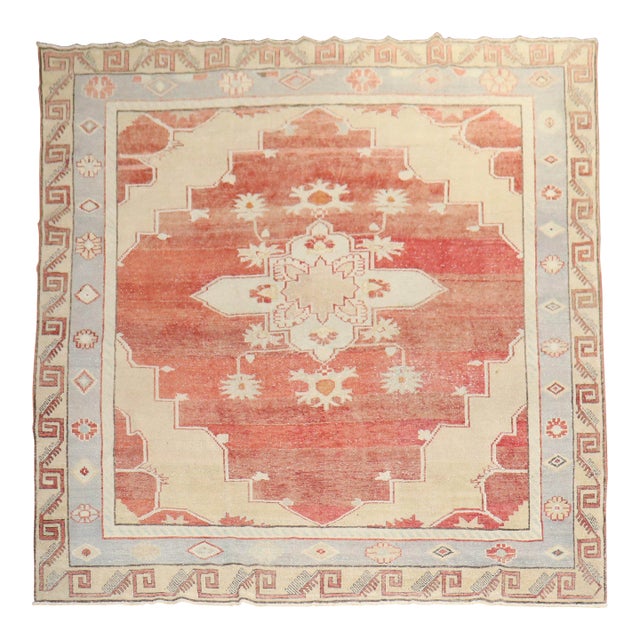 Square Size Vintage Turkish Anatolian, 9'4'' X 10'4'' For Sale