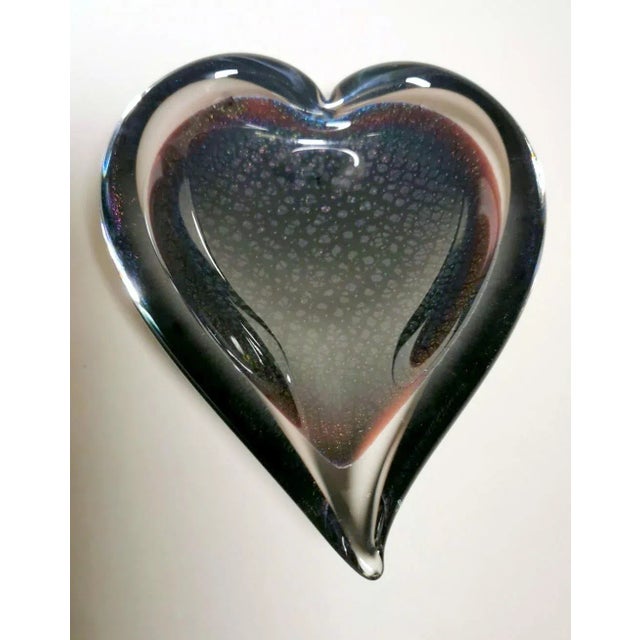 Mid-Century Modern Vintage Fm Konstglas Ronneby Sweden Ashtray "Vetro Sommerso" For Sale - Image 3 of 13