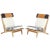 Circa C.1960's Hans J. Wegner Denmark "Getama" Lounge Chairs- A Pair (Restored) For Sale - Image 13 of 13