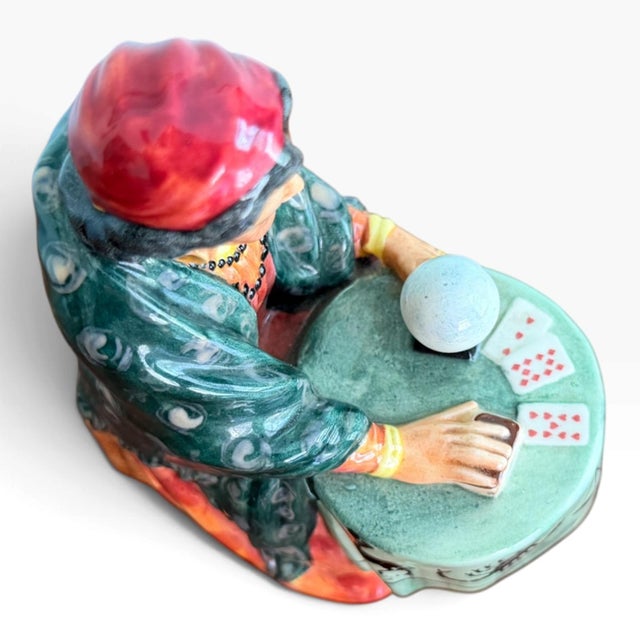 Green Retired Vintage 1954 Royal Doulton "Fortune Teller" Figurine For Sale - Image 8 of 8