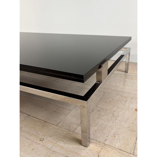 Black Large Low Center Table from Fontana Arte, Italy, 1970s For Sale - Image 8 of 14