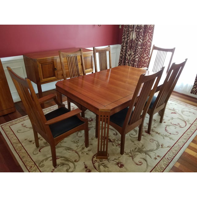 Stickley 21st Century Collection Dining Table Set With 6 Chairs Chairish