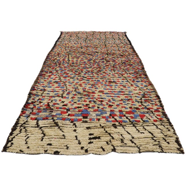 Tribal Vintage Berber Moroccan Azilal Rug - 04'11 X 10'00 For Sale - Image 3 of 10