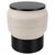 Metal Tutu Side Table in Leather and Black Steel by Christophe Perichon For Sale - Image 7 of 7